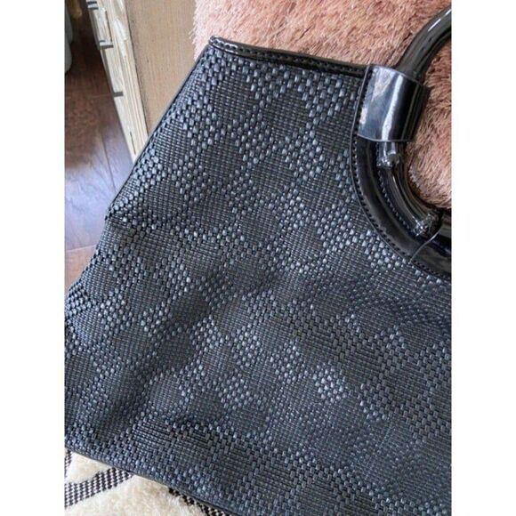 Talbots Black Woven Summer/Spring Purse - Picture 8 of 10